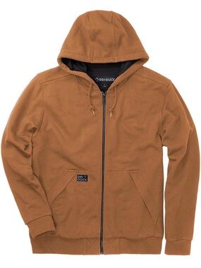 Dri Duck Men’s Caramel Brown Full-Zip Hooded Sweatshirt